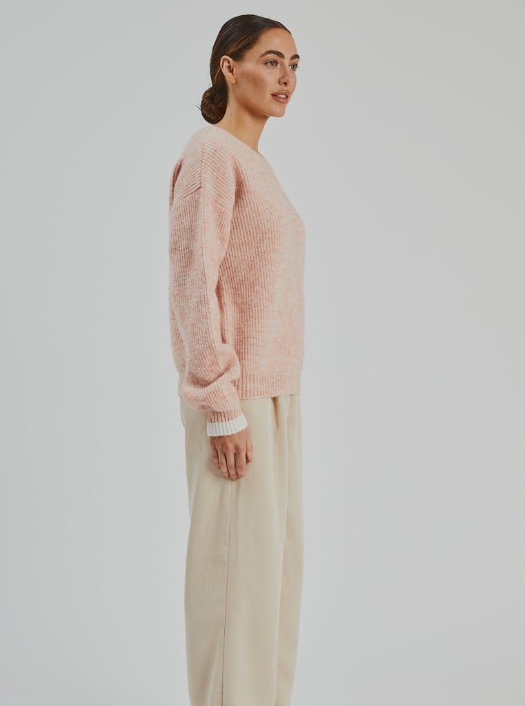 Reese Kid Mohair Sweater  Blush