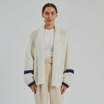 Load image into Gallery viewer, Amelia Chunky Knit Cardigan Bone &amp; Navy
