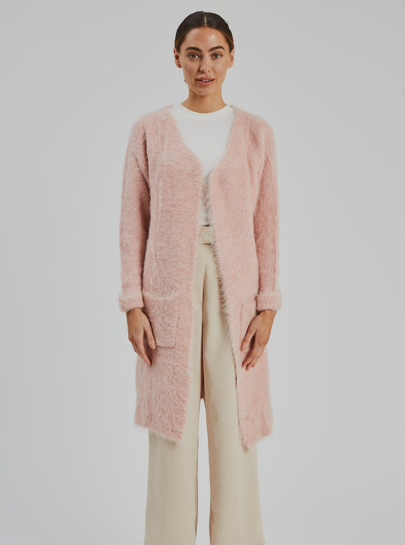 Layla Alpaca Cardigan Pink (SAMPLE)