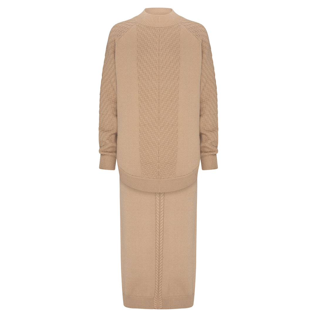 Nika Midi Skirt  Sand (SAMPLE)