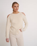 Load image into Gallery viewer, Sofia Cold Shoulder Knit  Bone
