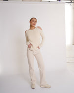 Load image into Gallery viewer, Sofia Cold Shoulder Knit  Bone
