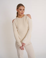 Load image into Gallery viewer, Sofia Cold Shoulder Knit  Bone
